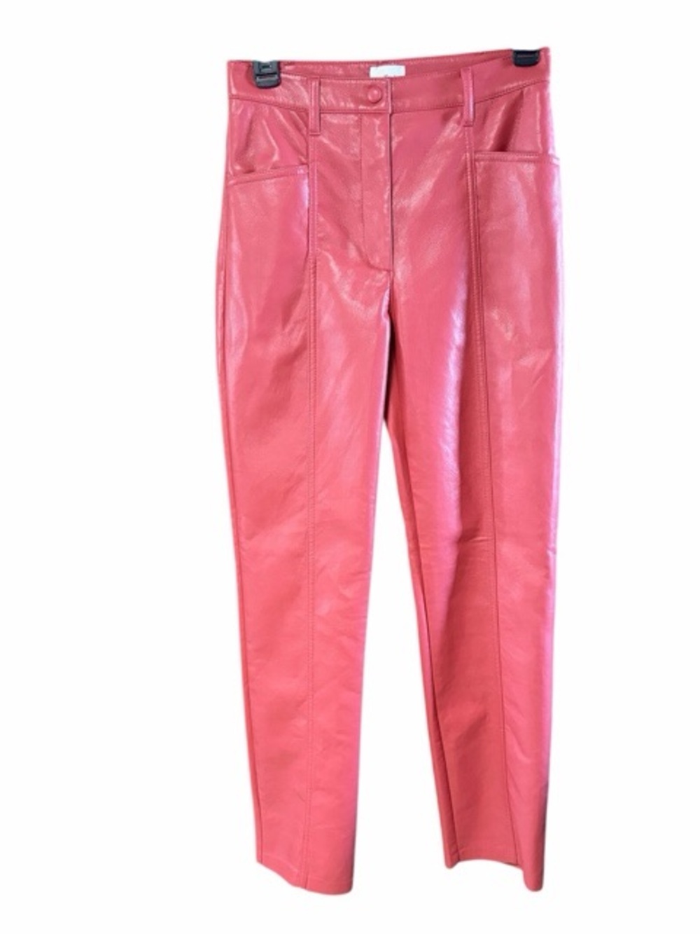 Wilfred Aritzia Faux‎ Leather High Rise Pants In Dusty Coral